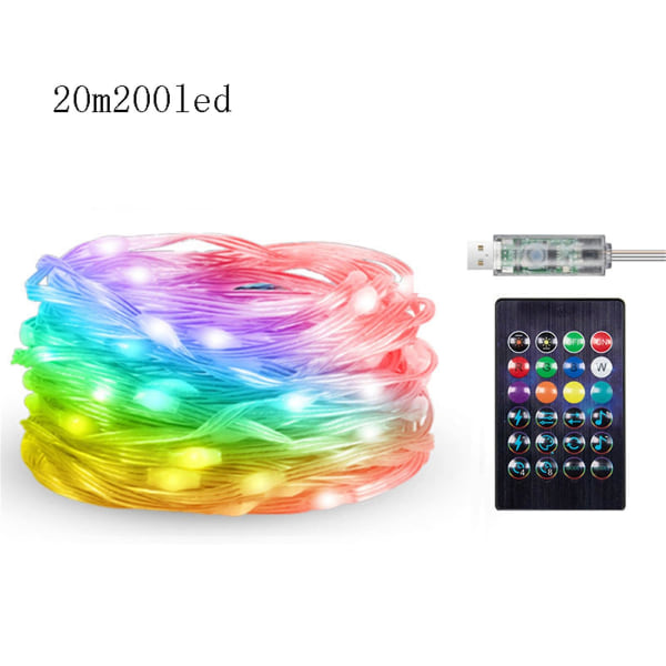 LED-slinga RGB-färg intelligent APP kan DIY inredning röststyrning slinga（A）