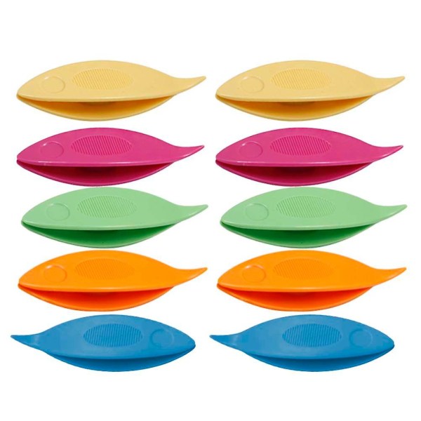 10-delers slitesterkt skyttelsett skyttelsett med komfortabelt grep for å sy mønstre (blandede farger) (10 stykker som vist)
