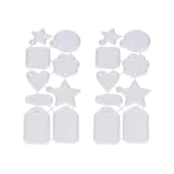 2st Smyckestillverkning Skärformar Scrapbooking Dies (11.7X5cm, Silver)