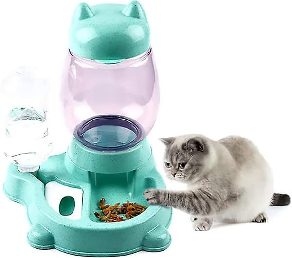 Vatten- och matdispenser för hundar och katter, automatisk vatten- och torrfoderdispenser
