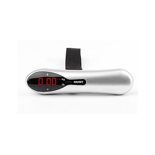 Elektronisk bagagevåg Bärbar digitalvåg Max 50kg/110lb Vågen med tareringsfunktion och LED-bakgrundsbelyst display för post/resor/shopping/hem/utomhus