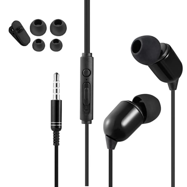 3 meter 3,5 mm trådbundet headset live-sändningsheadset med/utan mikrofon Vit