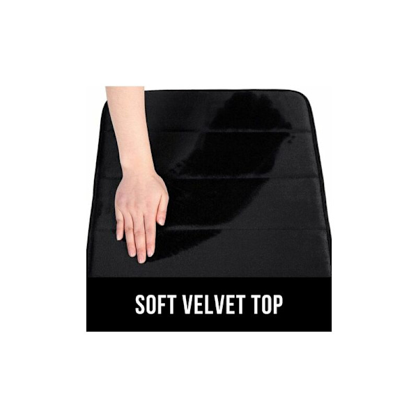 40cm 60cm Minnesskum Badrumsmatta Absorberande halkfri Badmatta Vatten Badmatta-Svart