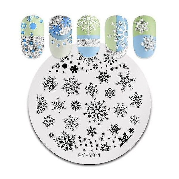 48 Marmor Blomster Blade Geometrisk Design Negle Stempel Plader Stencil