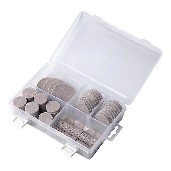 Premium Filt Glids Möbler Glids 128 st - Självhäftande Filt Glids - Skyddande Filt - Självhäftande Filt Beige - Skyddar dina möbler och trä