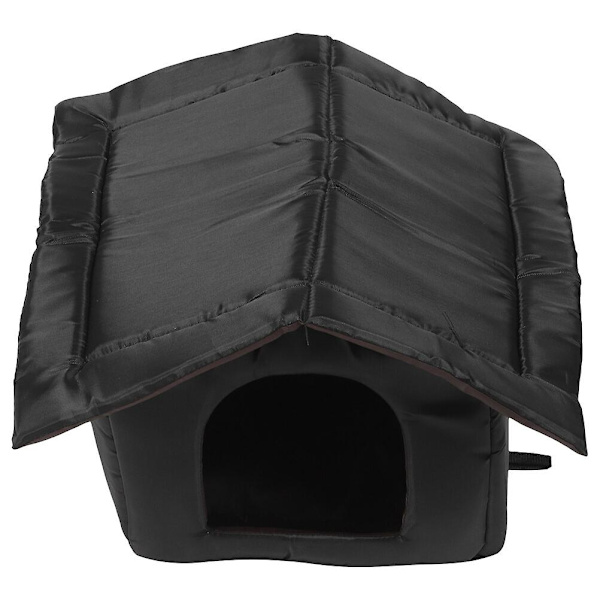 Vattentätt husdjurshus utomhus, katthus, hundkoja, husdjurshus utomhus för katt (40X38cm, svart)