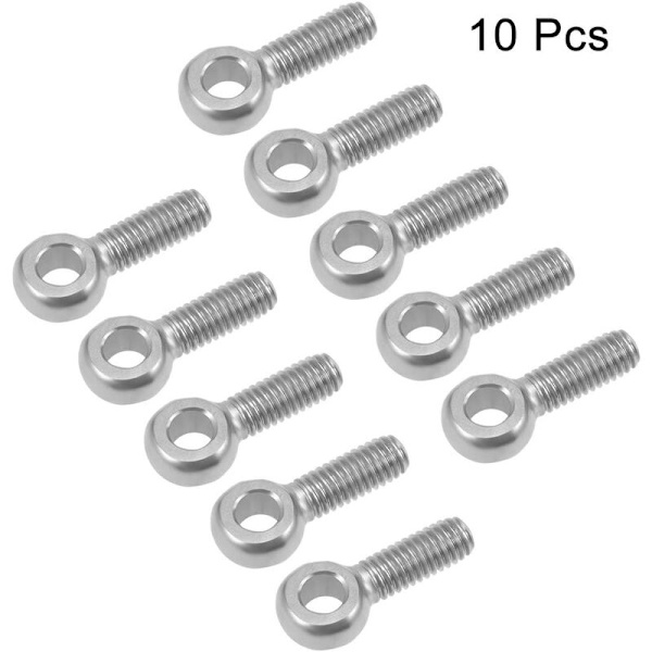 Köpdiagram 10 st öglebultar M6 x 20 mm rostfritt stål 304 gänga