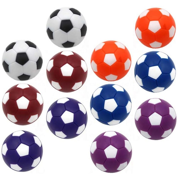 Erstatningsballbord for fotball med 12 deler Fotballbordspillballbordfotball (3,6 x 3,6 cm, flerfarget)