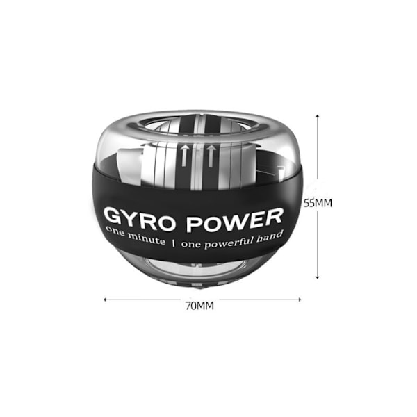 Handledstränare boll Auto-Start handledsförstärkare Gyro underarmstränare Gyro boll, Svart