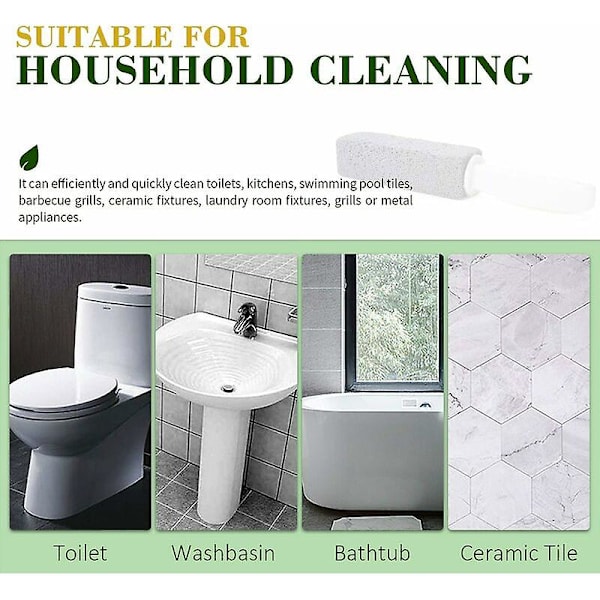 Pumice Stone Cleaning Brush, 5 kappaletta Pumice Stone Toilet Brush with Handle Brush Hanging Toilet, for Kitchen/Grill/Toilet/Pool