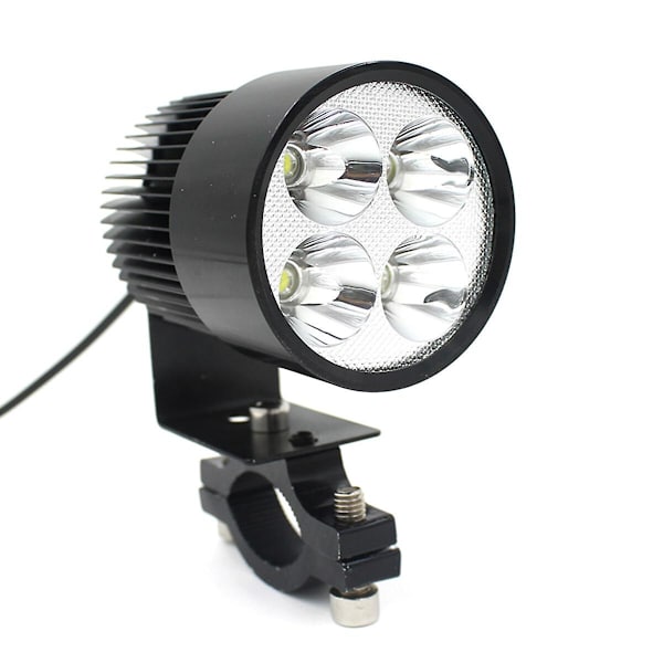 12v-85v 20w motorcykel elektrisk cykel LED forlygte auto tilbehør (sort) sort)