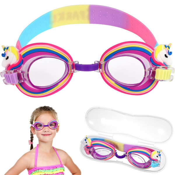 Simglasögon för barn, imfria simglasögon för barn, toddler enhörningsglasögon för småbarn (15,5 X 5,5 cm, färg)