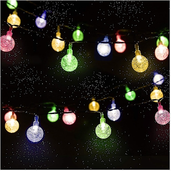 Utomhus solcellslampor 30 LED kristallkula lampor juldekoration
