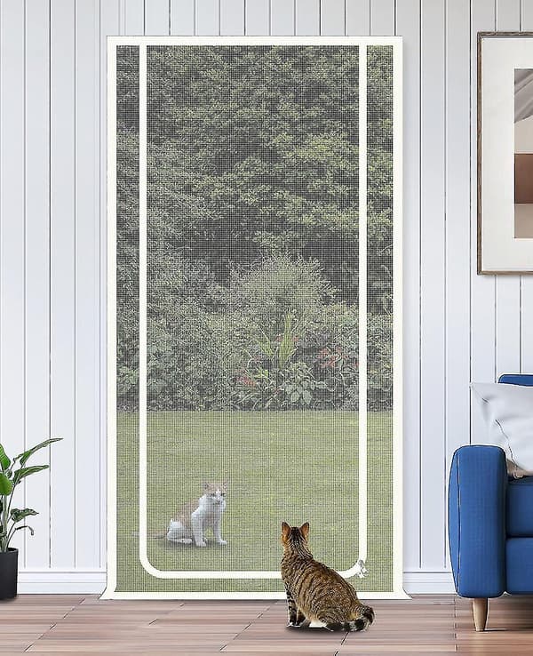 Extra stark husdjursskärmdörr passar dörrstorlek 90 cm x 210 cm