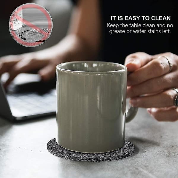 Plastunderlägg för matbord Set om 6 rektangulära mattor 6 runda underlägg