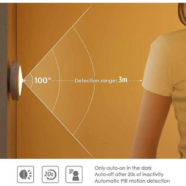 Liiketunnistimella varustetut yövalot, 6 LED-liiketunnistinvaloa