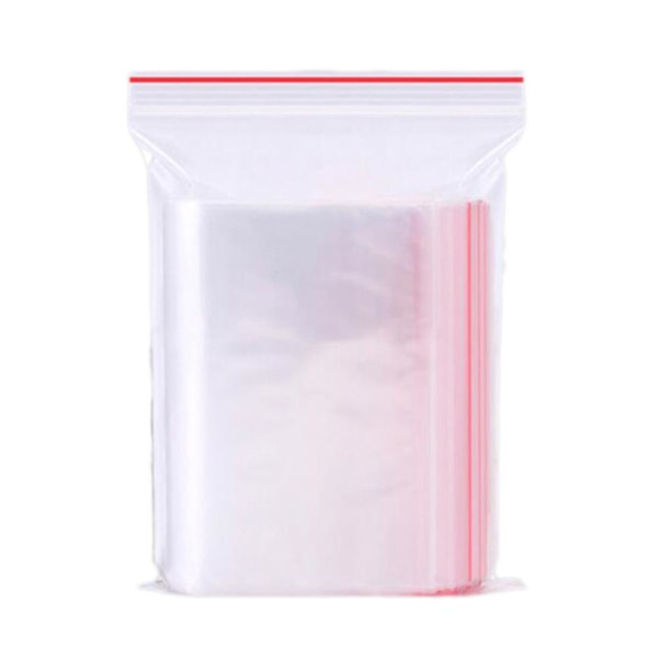 100 stk 8x12 cm glidelåsposer Plastposer med glidelås Klare gjenlukkbare klare oppbevaringsposer Dispenseringsposer (størrelse 6, som vist på bildet)