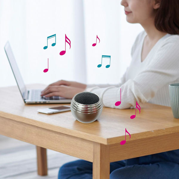 M9-Border Mini Bluetooth Liten Högtalare Parat Subwoofer Bärbar Trådlös Röst Hög Volym Bärbar Ljud（Silver）