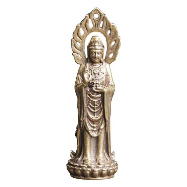 Avalokitesvara Bodhisattva ornament religiösa Buddha staty ornament Buddha staty (5,9X1CM, som visas på bilden)