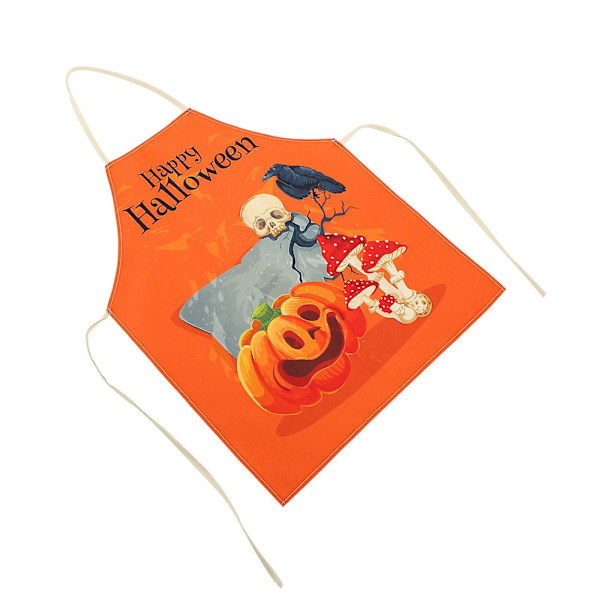 Halloween-kurpitsa-esiliina Keittiön ruoanlaittoesiliina Rasvankestävä Kurpitsa-esiliina Halloween-koriste (28X20CM, Monivärinen 3)