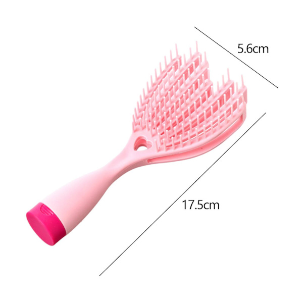Redningsborste Multifunktionell Hållbar Ventilerad Hårborste För Kvinnor Män Barn Grön（Rosa)
