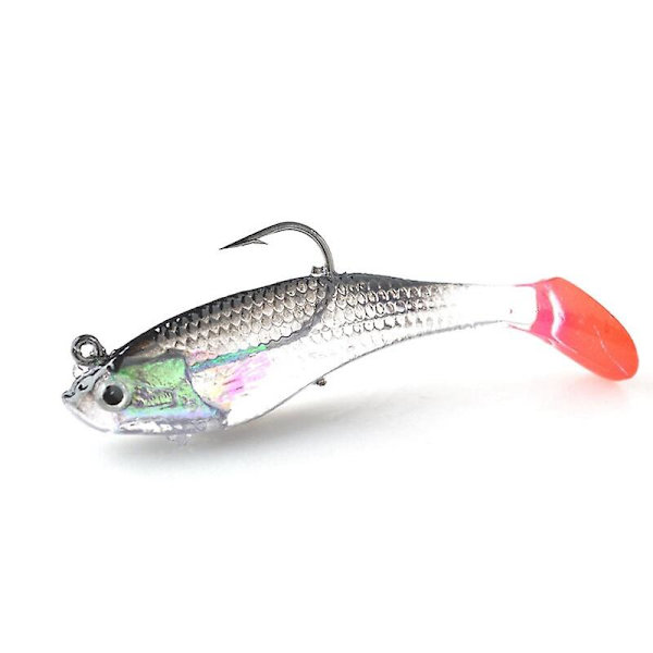 Blød fisk T-hale blød lokkemad med bly agn til fiskeri - 8cm（Multicolor）