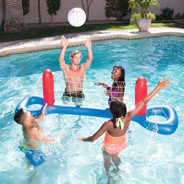 Uppblåsbar poolvolleybollset badring sommarvattenlekcenter familjebadring