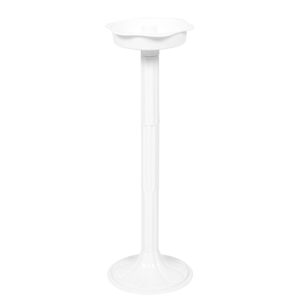 Plast romersk kolonn ogräsrensning blomkruka bas bröllop blomkruka stativ blomsterställ (50X17 cm, vit)