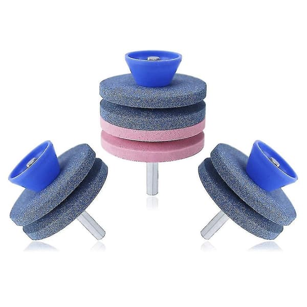 3-pack slipsten för gräsklipparknivar, slipmaskin för gräsklippare, slipsten