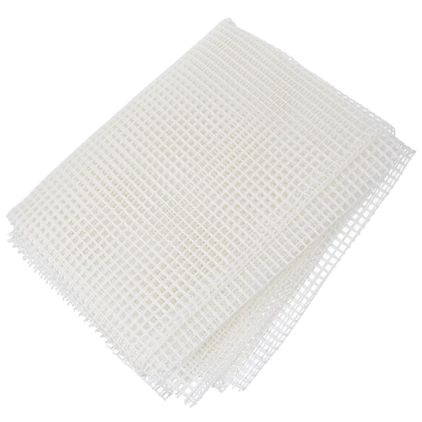 Blank teppekroknetting DIY teppefremstilling billedvevnettverk (hvit) (100X150CM, hvit)