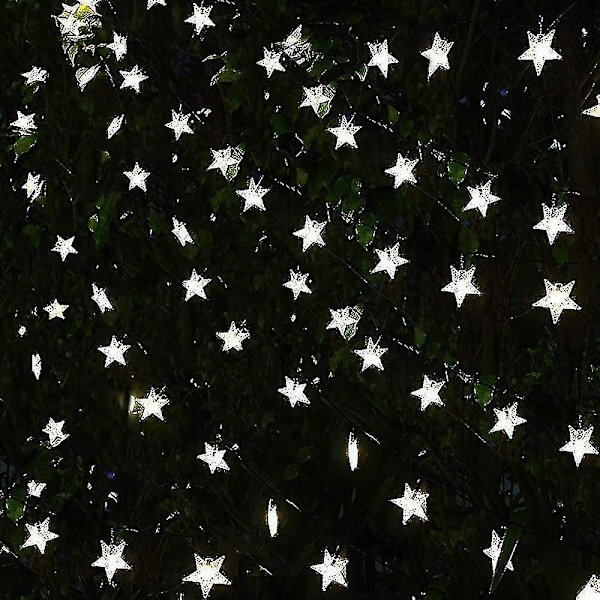 Aurinkokäyttöiset jouluvalot ulkokäyttöön, tähtivalosarja, 39ft Twinkle Fairy