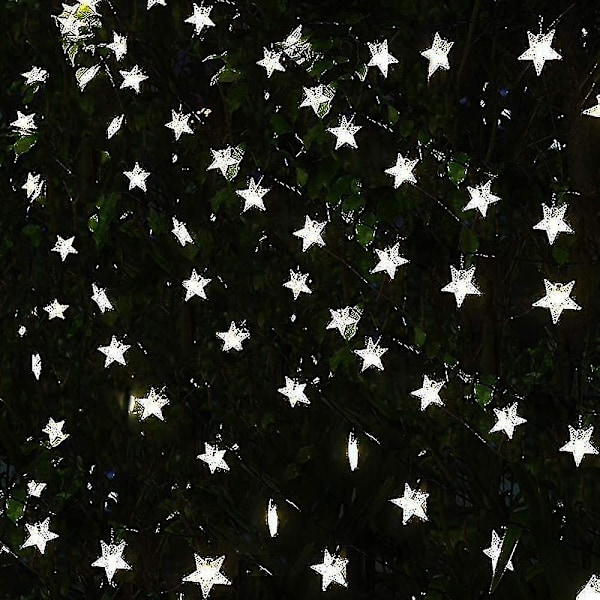 Solcelledrevne julelys udendørs stjernelys streng, 39ft Twinkle Fairy