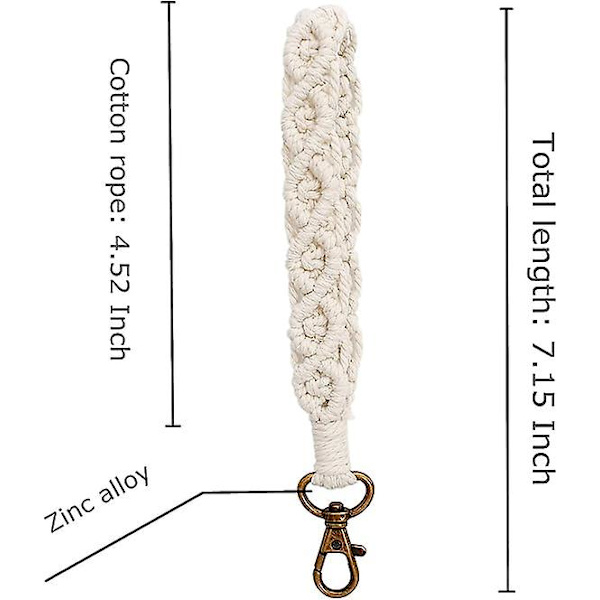 Bohemian Lace Keychain Armbånd Håndlavet Håndleds Nøglering Holder Håndleds Lanyard Damer Piger