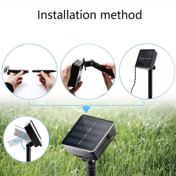 Solcells drivna LED-ljusslingor - Vattentäta uteplatsljus - Hållbara ljusslingor för utomhusbruk, veranda mjölkvit 4,8 meter 20 lampor