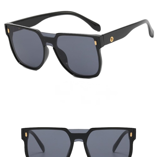 Överdimensionerade fyrkantiga solglasögon Fashion Polarized Sunglasses Herr/Dam Retro Solglasögon Fiske Körning Vandring Golf 100% UV-skydd (Svart)