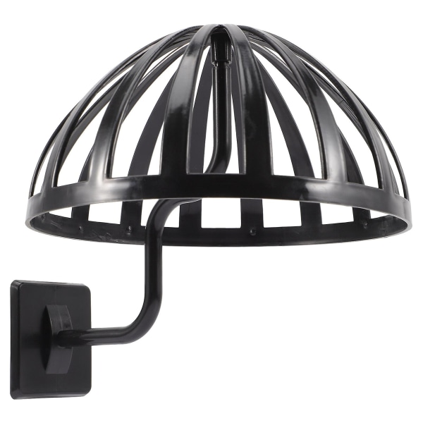 Væghatteholder hat display rack plastik hat opbevaringshylde paryk rack (20X17.6cm, sort)