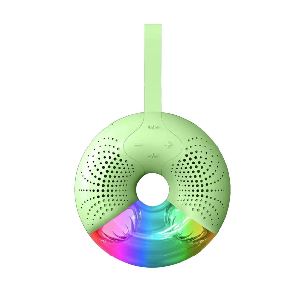 Mini bländande ljus Bluetooth ljud Stereo Surroundljud Kvalitet Donut Form Portabelt utomhusljud (grönt)