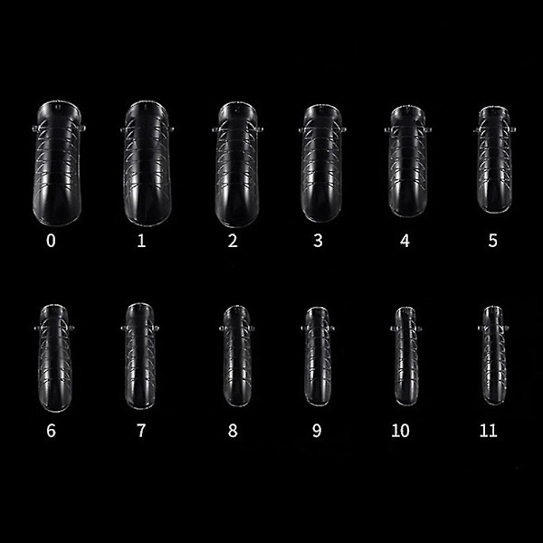 120 stk. Negleforlængelse Gel Dual Forms Clear Full Cover Dual Forms Neglekunst Kits & Tilbehør