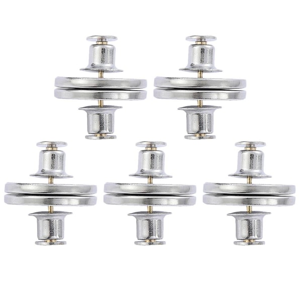5 par gardinmagnetlukning vægtmagnetknap gardinmagnetholder (3X1.7X1.7CM, sølv)