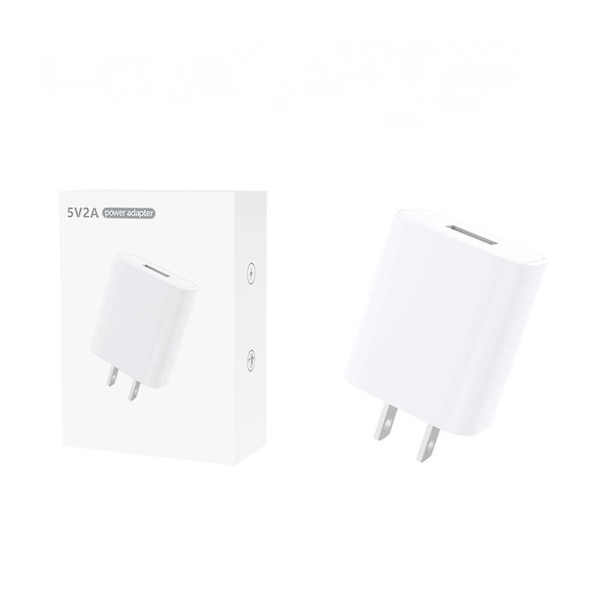 Kompatibel USB-laddningshubb för flera enheter med enkel förpackning (EU-standard), designad för snabb och effektiv laddning för hemmet (2 st) (vit)