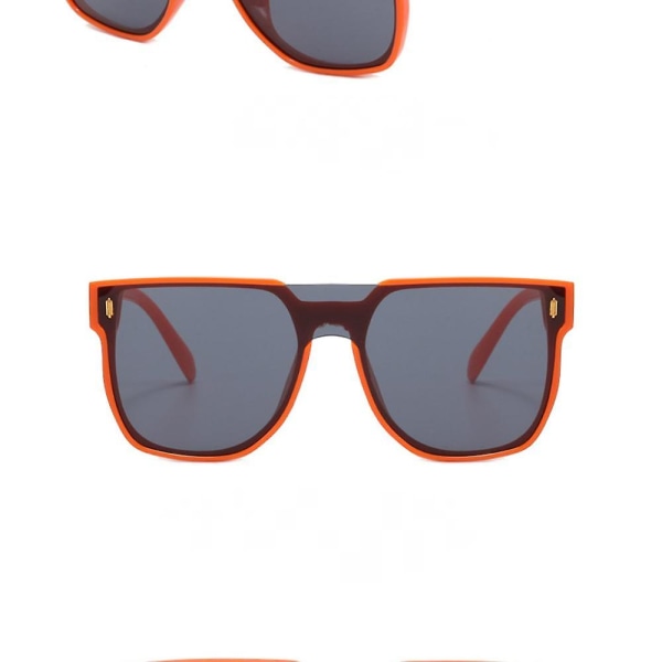 Överdimensionerade fyrkantiga solglasögon Fashion Polarized Sunglasses Herr/Dam Retro Solglasögon Fiske Körning Vandring Golf 100% UV-skydd (Orange Red