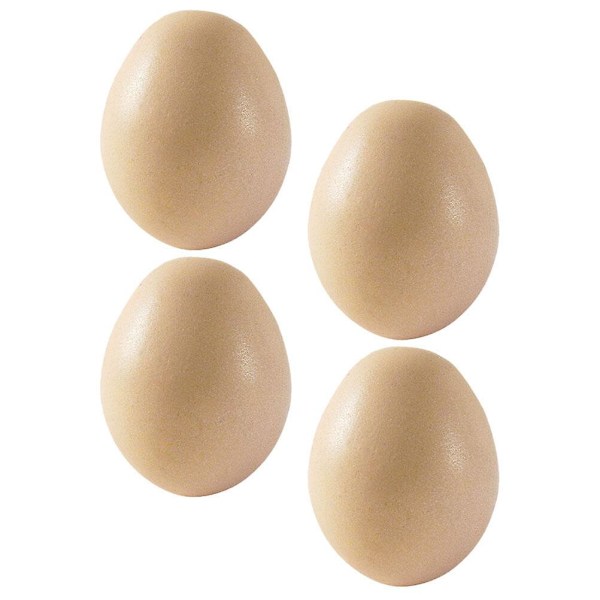 4 falska ägg, DIY äggrekvisita, målade ägg, simulerade ägg, målningsmaterial, DIY hantverksäggmodeller (5,50X4,50X4,50CM, vita)