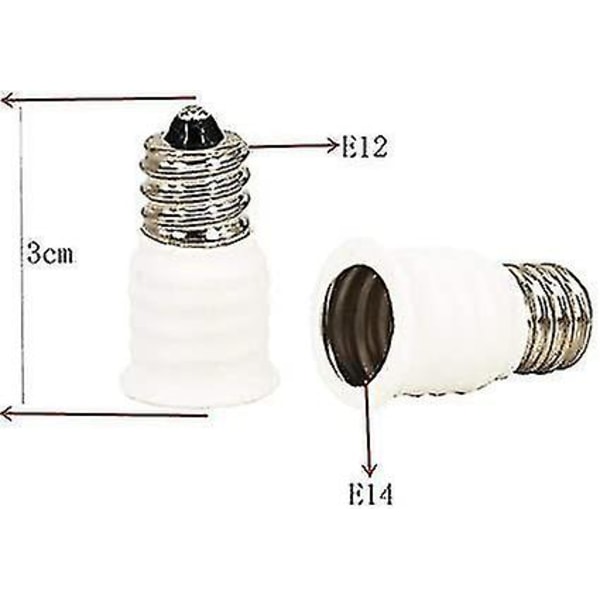 10 stk. E12-adapter E12 til E14 lampefatningsadapterkonverter, E12 til E14 lampefatningsadapter til glødelampe