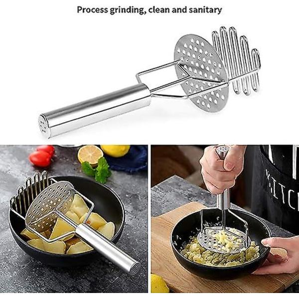 Manuell potatismosare, potatismosare i rostfritt stål, potatismosare för kök, professionell potatispress, potatiskross för frukt och grönsaker