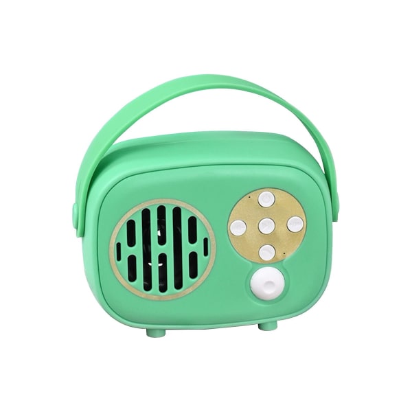 Cute Type 5.0 Mini Retro Bluetooth Audio HIFI Ljudkvalitet Handsfree-samtal kan vara handhållen Inbyggt 400 mah batteri（grönt）