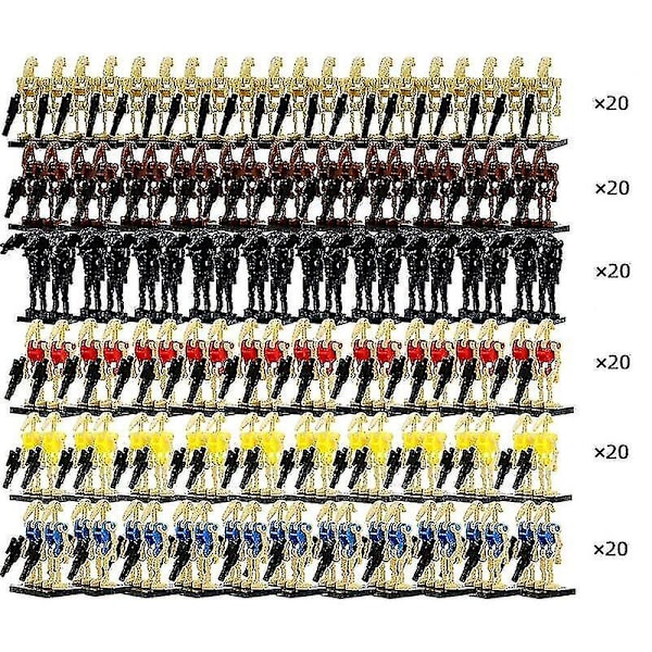 120 kpl Super Battle Droid ja B1 Battle Droids Army Star Wars Minifigures Rakennuspalikat Action Toy Figures