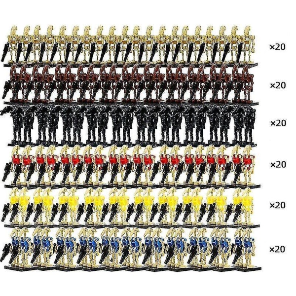 120 stk. Super Battle Droid og B1 Battle Droids Army Star Wars Minifigurer Byggeklodser Actionfigurer