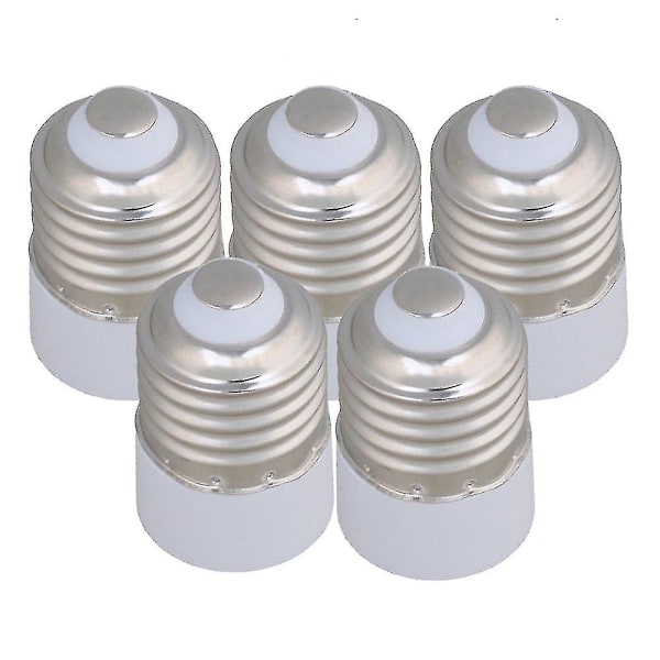 5x E27 til E14 Metal Base Lampelys Adapter Konverter til Halogen LED CFL Pære