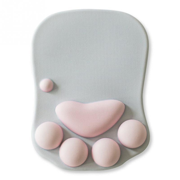 Katt tass bekväm kontorsbord handledsstöd musmatta（Rosa röd）
