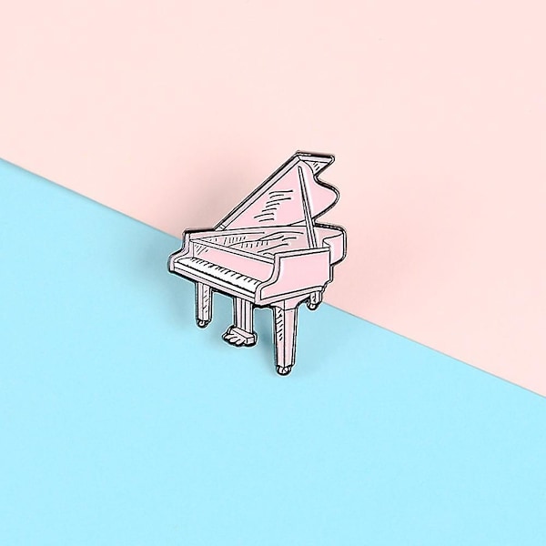 Sinknap Cartoon Unisex Pianoformad emalj brosch pin musikälskare väska hatt badge present